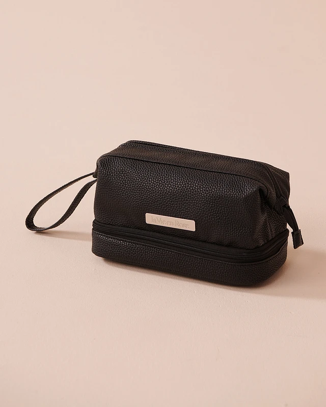 Faux Leather Cosmetic Bag