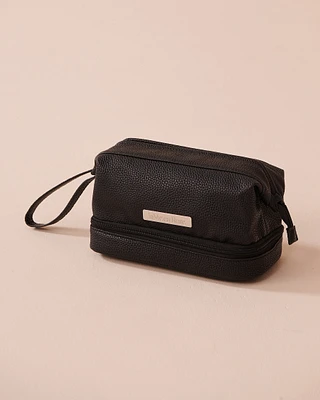 Faux Leather Cosmetic Bag