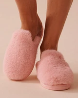 Long Faux Fur Slippers