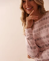 Fair Isle Print Super Soft Long Sleeve Shirt