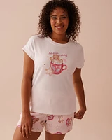 Gingerbread Print Recycled Fibers T-shirt