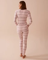 Fair Isle Print Super Soft Jumpsuit