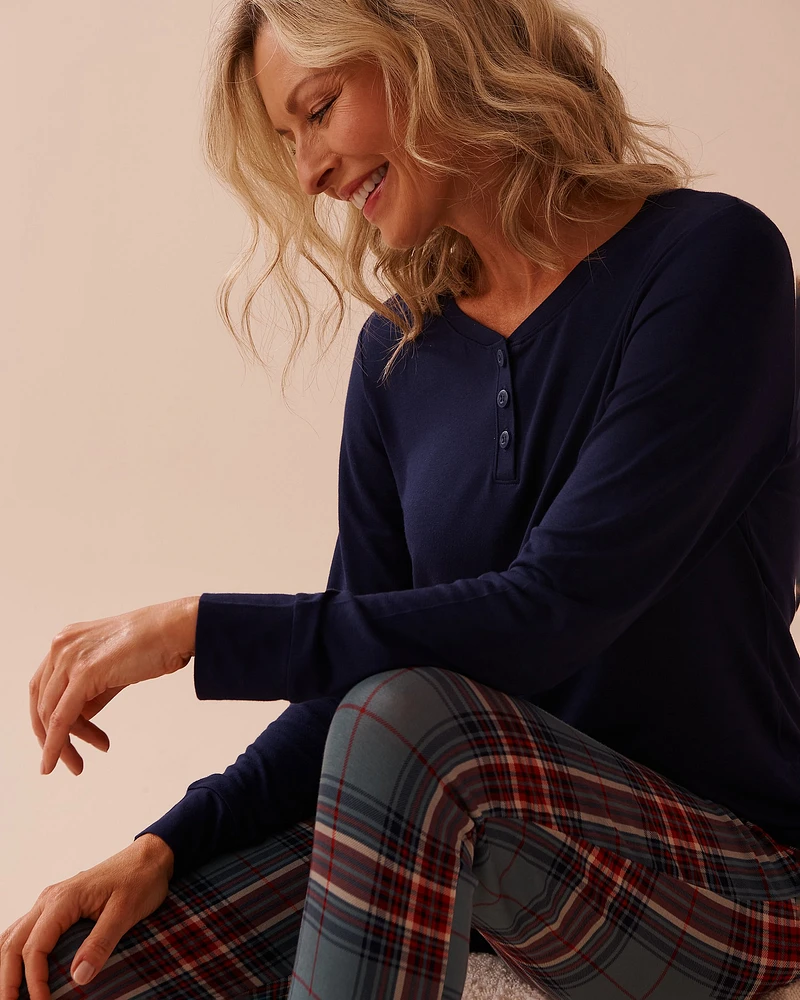 Plaid Long Sleeve PJ Set