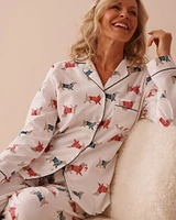 Dachshund Print Flannel PJ Set