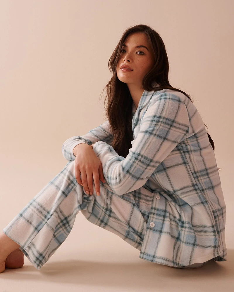 Plaid Micropolar PJ Set