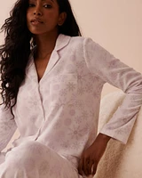 Snowflake Print Micropolar PJ Set