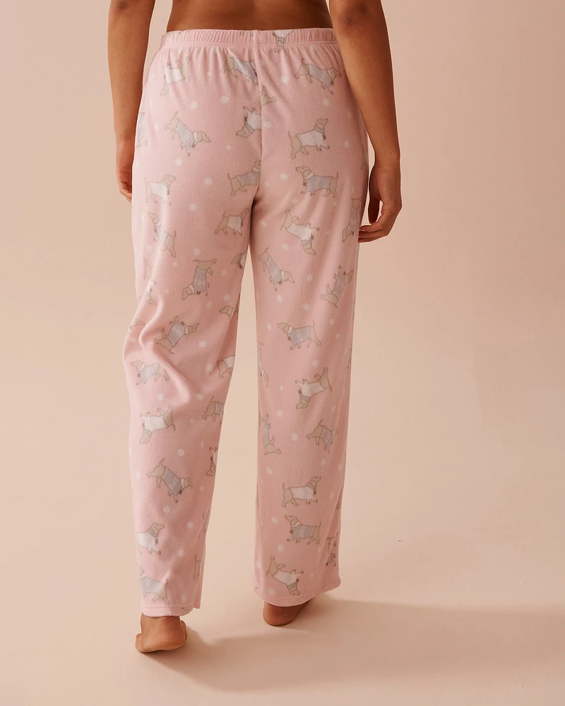 Dachshund Print Micropolar PJ Set