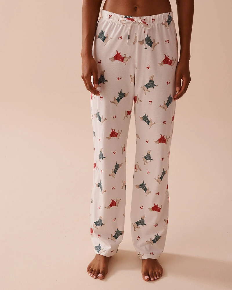 Dachshund Print Cotton PJ Set