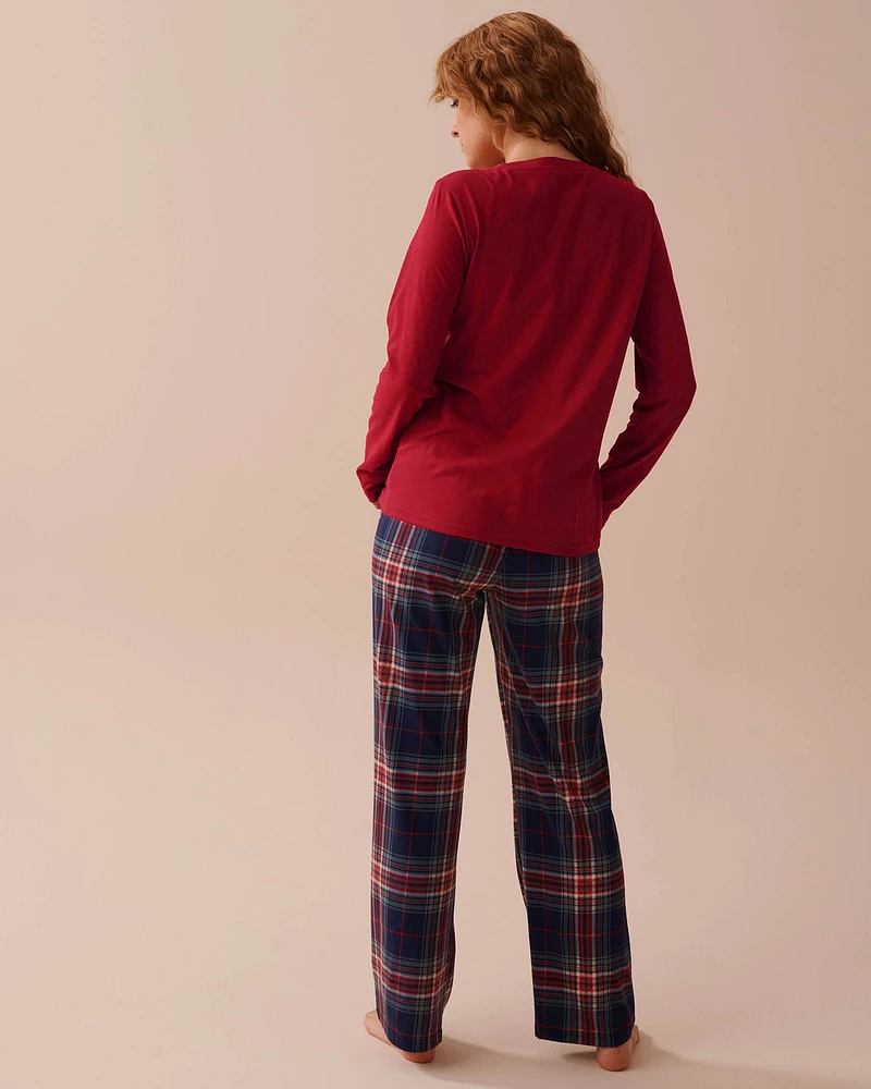 Plaid Cotton PJ Set