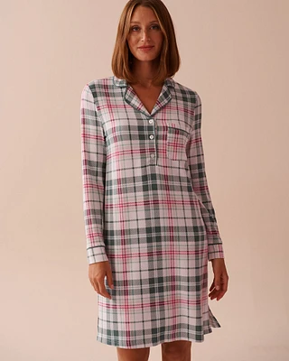 Recycled Fibers Plaid Sleepshirt