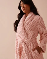 Soft Plush Quilted Effect Robe