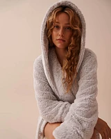 Soft Plush Hooded Robe