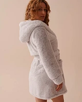 Soft Plush Hooded Robe