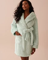 Soft Plush Hooded Robe