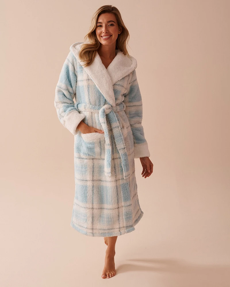 Sherpa Plaid Robe