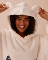 Polar Bear Soft Plush Oversized Hoodie