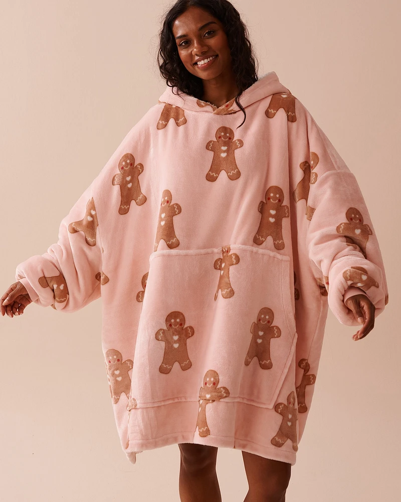 Gingerbread Soft Plush Oversized Hoodie