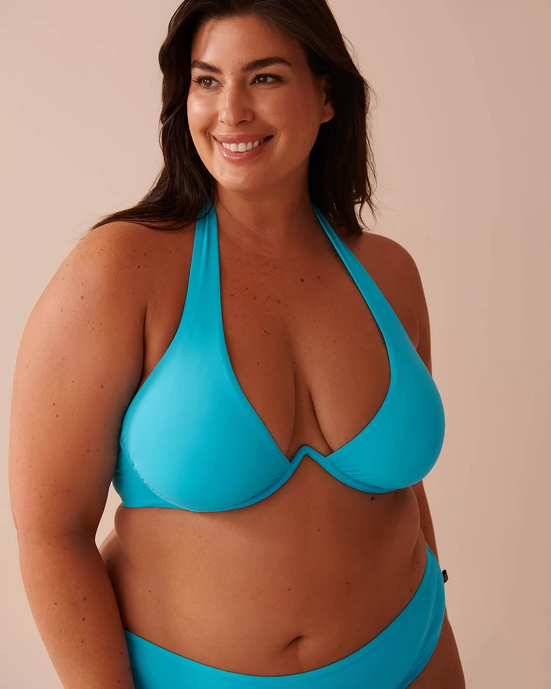 BLUE ATOLL Plunge Bikini Top