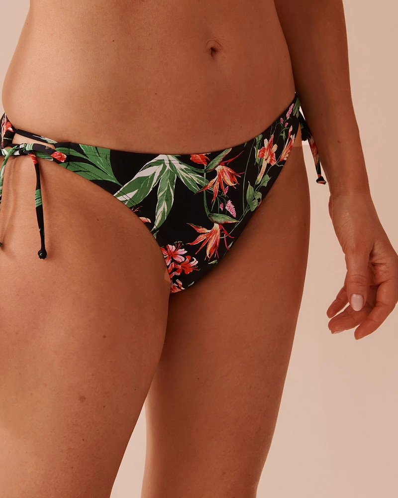 TROPICAL RETREAT Side Tie Bikini Bottom