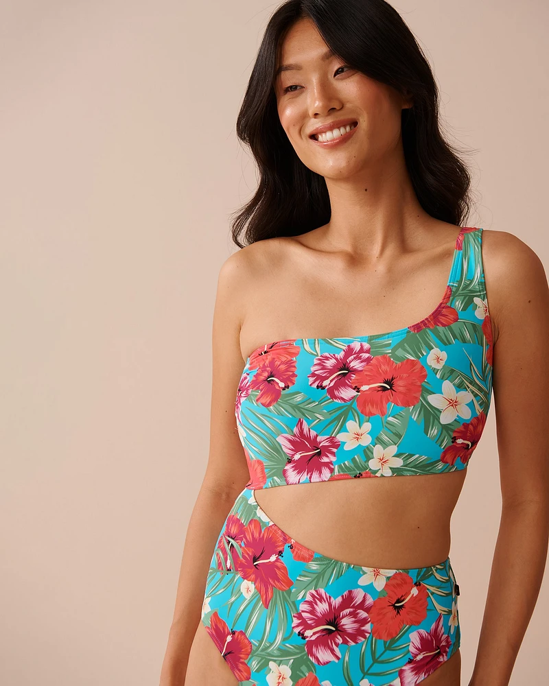 HAWAII Cut-out One Shoulder One-piece Swimsuit