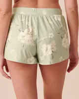 Recycled Fibers Floral Pajama Shorts