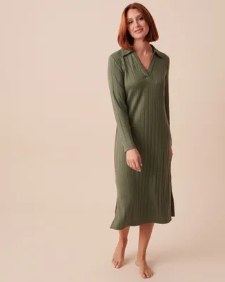 Ribbed Long Sleeve Dress