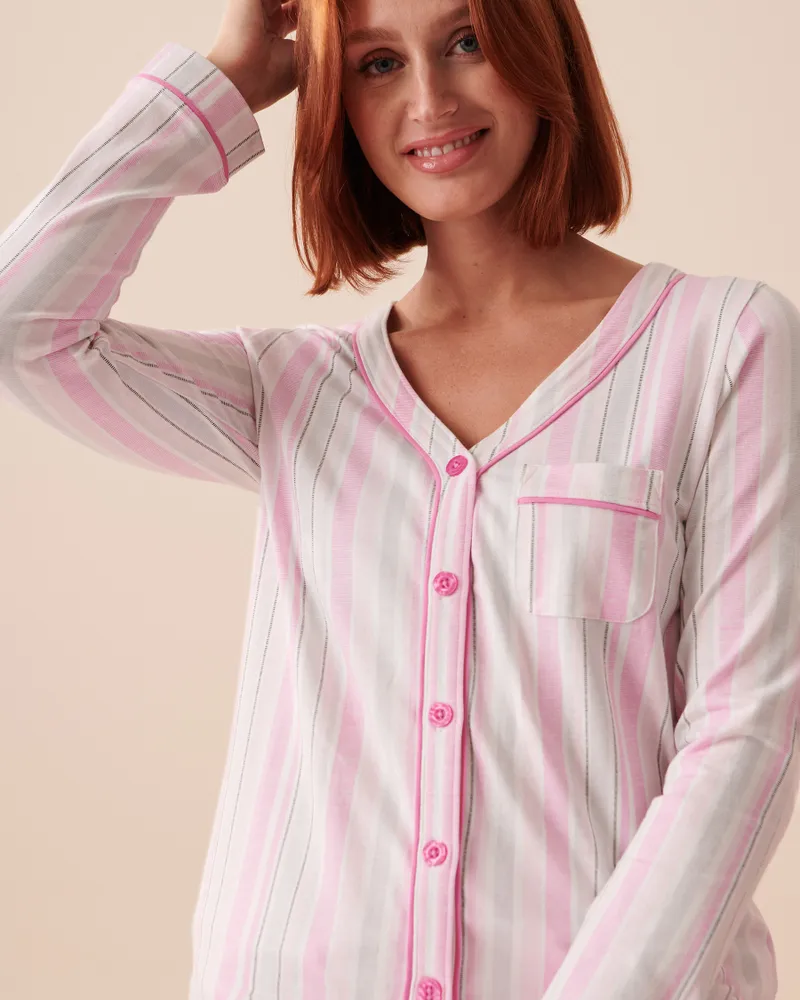 Striped Cotton Button-down Shirt