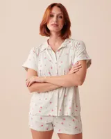 Ditsy Floral Stripes Super Soft Short Sleeve Shirt
