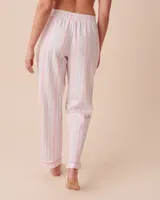 Pantalon de pyjama à rayures en coton