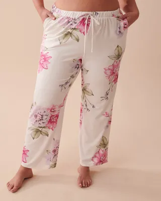 Pantalon de pyjama ultra doux à fleurs