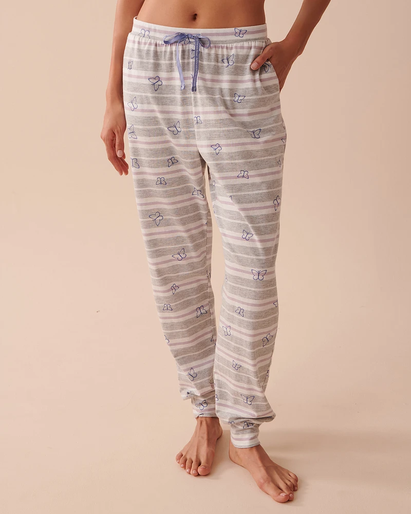 Pantalon de pyjama ajusté en coton
