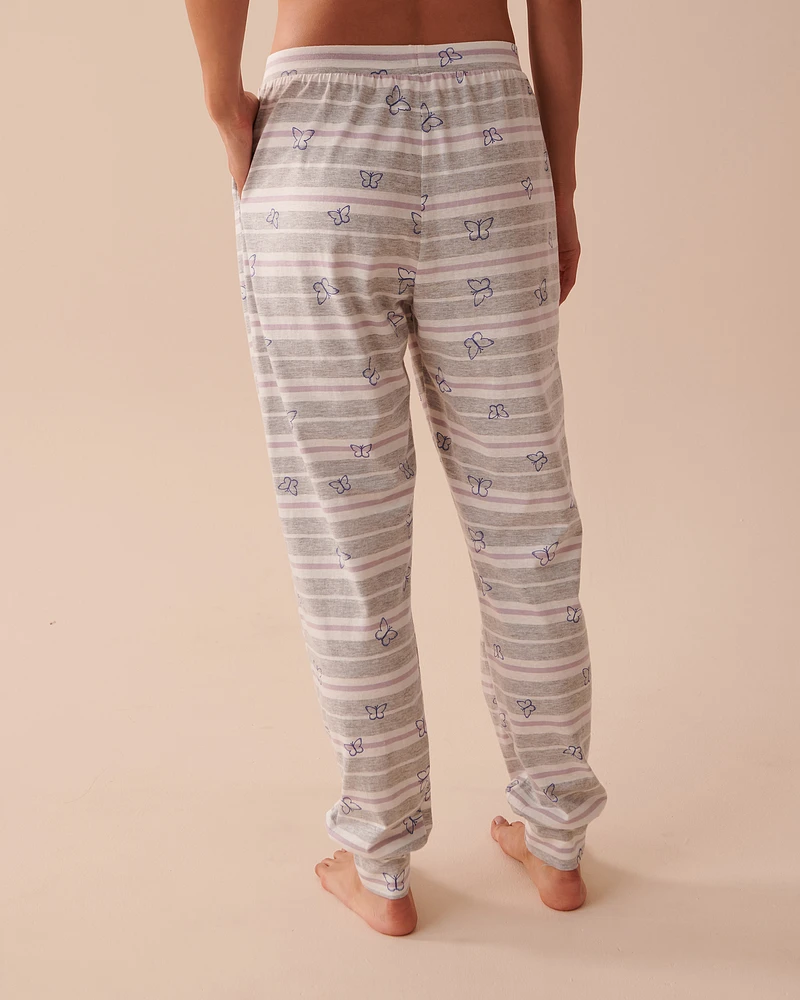 Pantalon de pyjama ajusté en coton