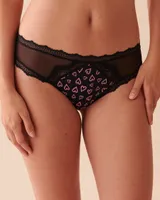 Mesh and Lace Trim Cheeky Panty