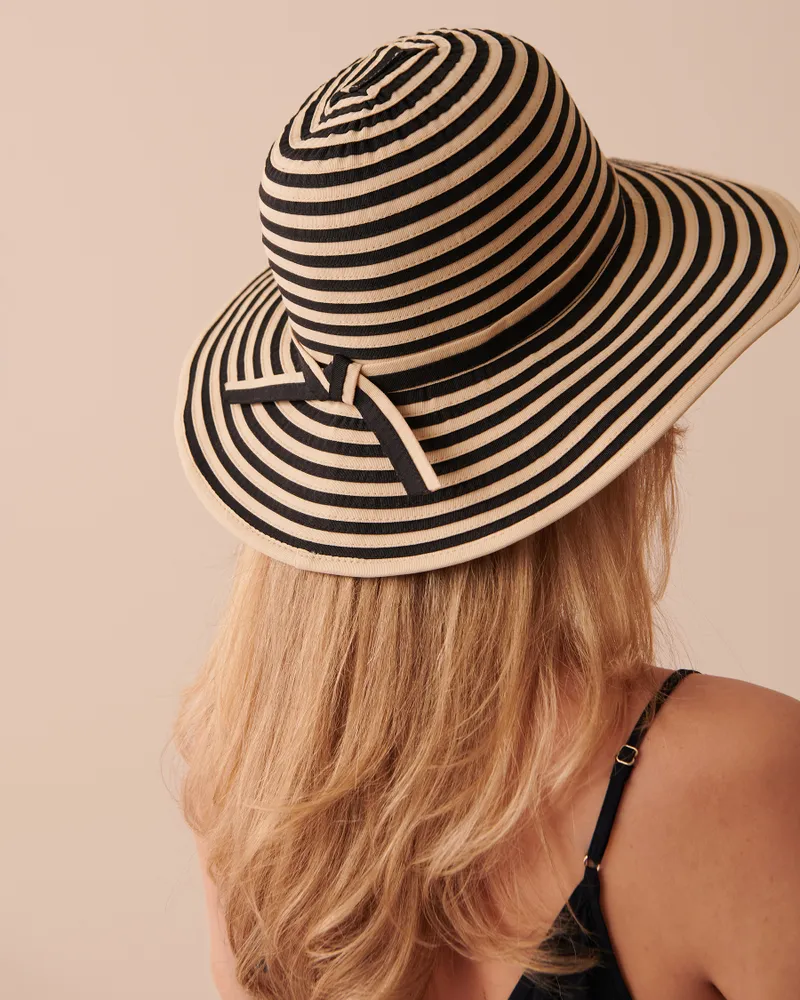 Striped Large Bucket Hat