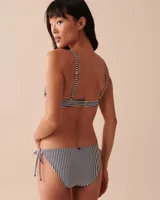 RETRO STRIPED Twisted Triangle Bikini Top