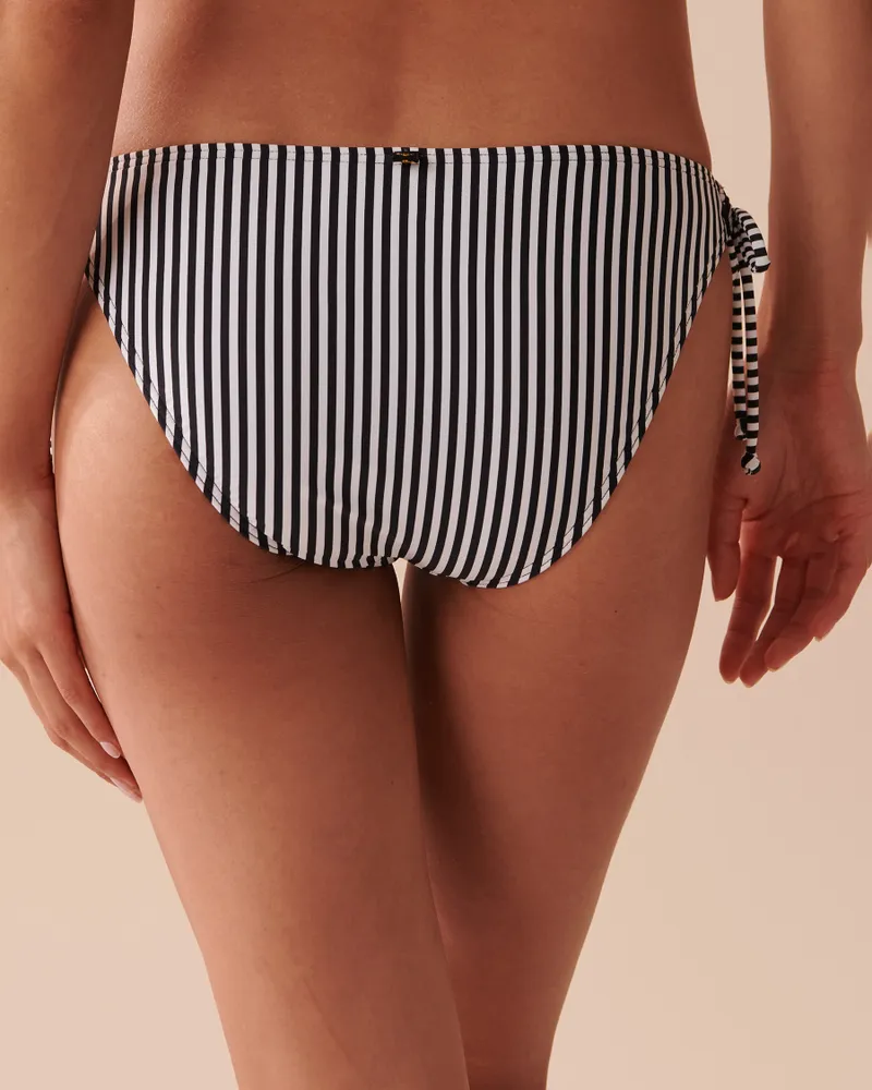 RETRO STRIPED Side Tie Brazilian Bikini Bottom