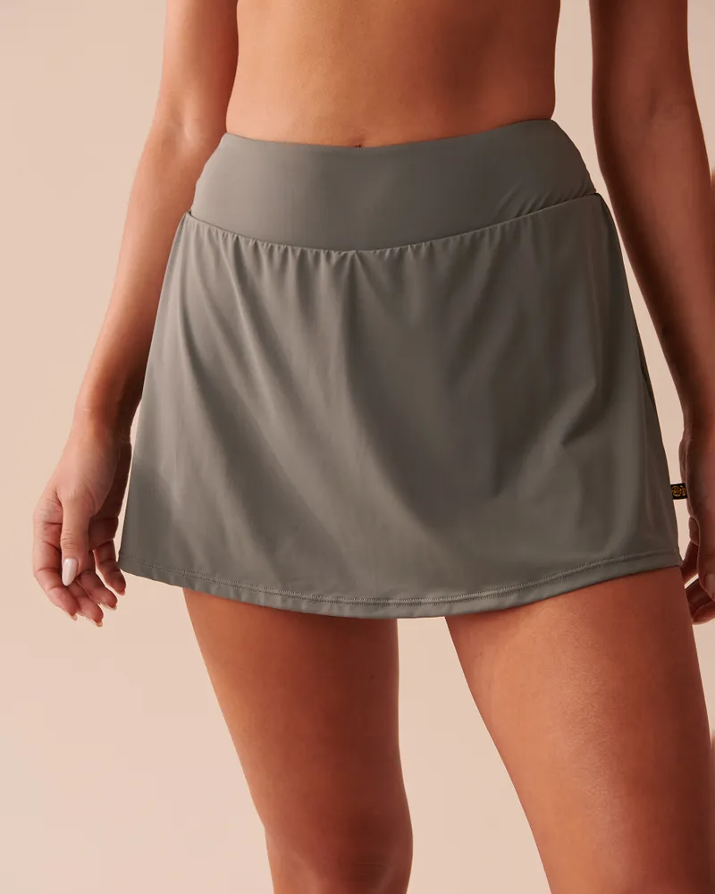 KHAKI GREY Skirt Bikini Bottom