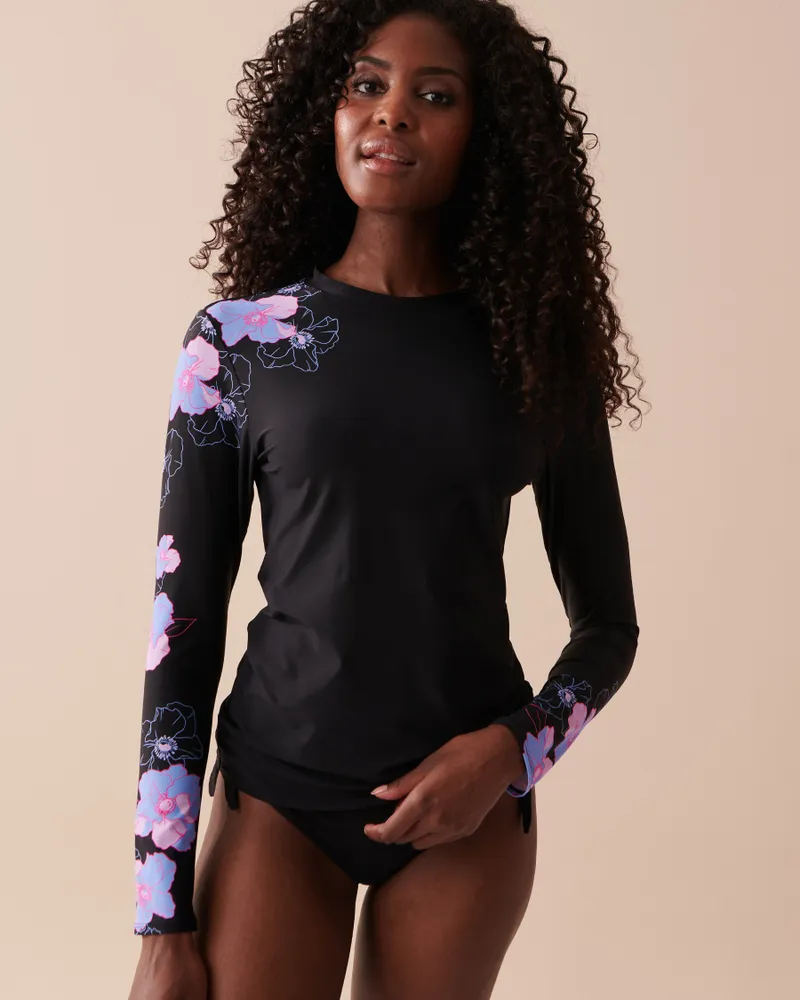 NEON FLOWERS Long Sleeve Rashguard