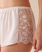 Satin and Lace Shorts