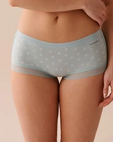 Cotton and Lace Detail Boyleg Panty