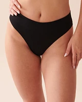 Ribbed High Waist Brazilian Panty