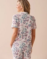 Bucolic Print Super Soft Lace Details Shirt