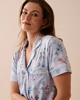 Floral Super Soft Short Sleeve Button-down Shirt
