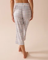 Pastel Plaid Bamboo Capris