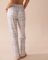 Pantalon de pyjama en bambou à carreaux pastel