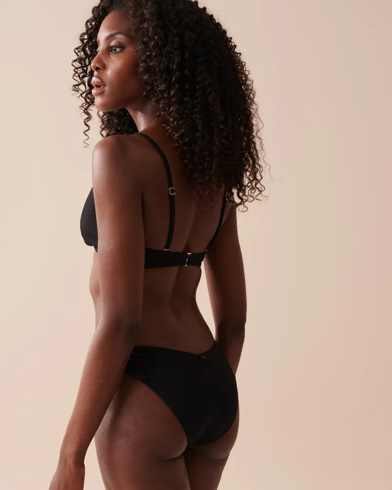 Haut de bikini bralette armature en V texturé