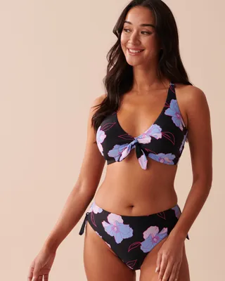 NEON FLOWERS D Cup Triangle Bikini Top