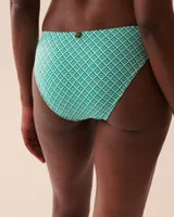 GREEN TILE Side Tie Brazilian Bikini Bottom