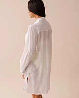 Long Button-down Tunic with Pockets