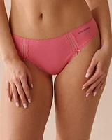 Cotton and Lace Detail Bikini Panty